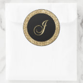 Sticker Rond Écriture d'or Monogram J (Sac)
