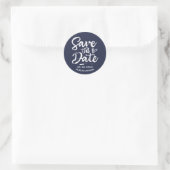 Sticker Rond Écriture Gras Mariage Rustique Chic Épargnez La Da (Sac)