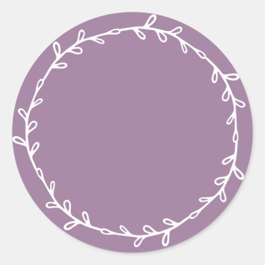 Sticker Rond Écriture Lavande Poussiéreuse Maison Rustique (Devant)