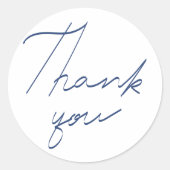 Sticker Rond écriture manuscrite Merci (Devant)