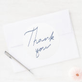 Sticker Rond écriture manuscrite Merci (Enveloppe)