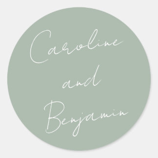 Sticker Rond Écriture manuscrite moderne de mariage dans les to
