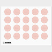Sticker Rond Écriture manuscrite moderne simple Votre nom (Feuille)