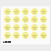 Sticker Rond Écriture manuscrite Monogrammes Initiales Professi (Feuille)