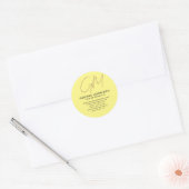Sticker Rond Écriture manuscrite Monogrammes Initiales Professi (Enveloppe)