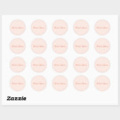 Sticker Rond Écriture manuscrite Nom de script Élégant Plaque s (Feuille)