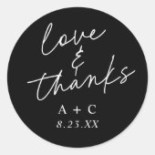 Sticker Rond Ecriture moderne mariage préféré (Devant)