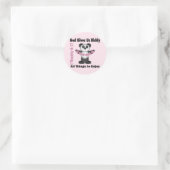 Sticker Rond Écriture Panda Ours (Sac)