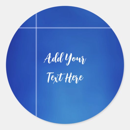 Sticker Rond Écriture professionnelle ajouter du texte bleu mod (Devant)