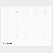 Sticker Rond Écriture professionnelle ajouter du texte moderne (Feuille)