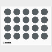 Sticker Rond Écriture rustique fait maison simple couleur noir (Feuille)