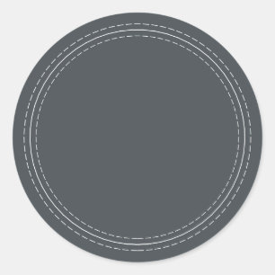 Sticker Rond Écriture rustique fait maison simple couleur noir
