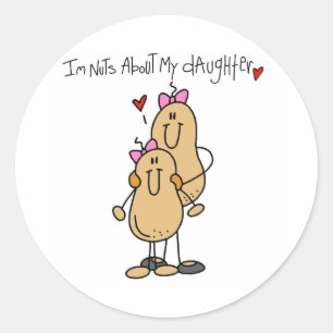 Sticker Rond Écrous au sujet de ma fille