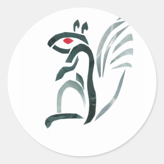 Sticker Rond Écureuil (Devant)