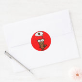Sticker Rond Écureuil de bande dessinée (Enveloppe)