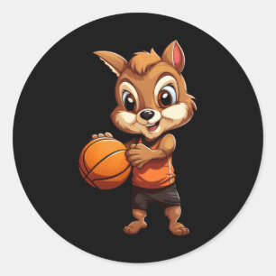 Sticker Rond Écureuil de basket