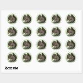 Sticker Rond Écureuil de bébé (Feuille)