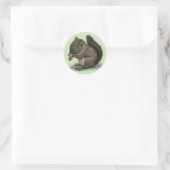 Sticker Rond Écureuil de bébé (Sac)