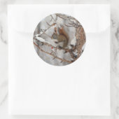 Sticker Rond Écureuil d'hiver, neige et baies rouges Conception (Sac)