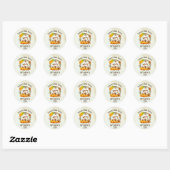 Sticker Rond Écureuil et Citrouille rustique Wreath STD (Feuille)