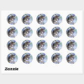 Sticker Rond Écureuil mou (Feuille)