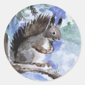 Sticker Rond Écureuil mou (Devant)