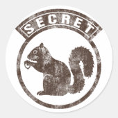 Sticker Rond Écureuil secret - Détaché - Type 1 (Devant)