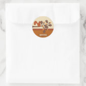 Sticker Rond Écureuil sur la branche Apparence Appliquée Thanks (Sac)