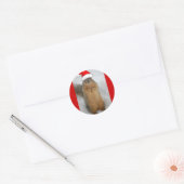 Sticker Rond Écureuils de Noël (Enveloppe)