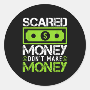 Sticker Rond Ed Money Ne Fait Pas D'argent Dollar Espèces Graph
