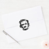 Sticker Rond Edgar Allan Poe (Enveloppe)