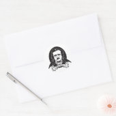 Sticker Rond Edgar Allan Poe (Enveloppe)