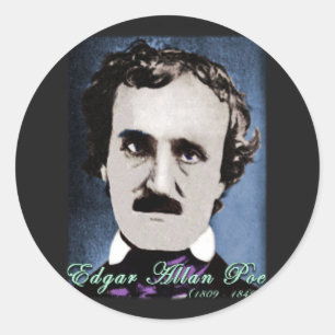 Sticker Rond Edgar Allan Poe
