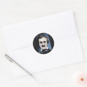 Sticker Rond Edgar Allan Poe (Enveloppe)