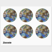 Sticker Rond Edgar Degas - Danseurs Bleus (Feuille)