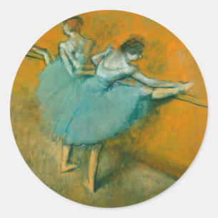 Sticker Rond Edgar Degas Danseuses à la barre Impression : Art