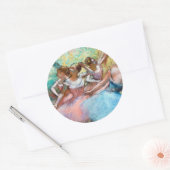 Sticker Rond Edgar Degas - Quatre Ballerinas sur scène (Enveloppe)