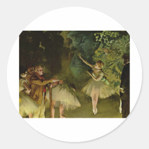 Sticker Rond Edgar Degas - tutu 1875 de filles de danse de