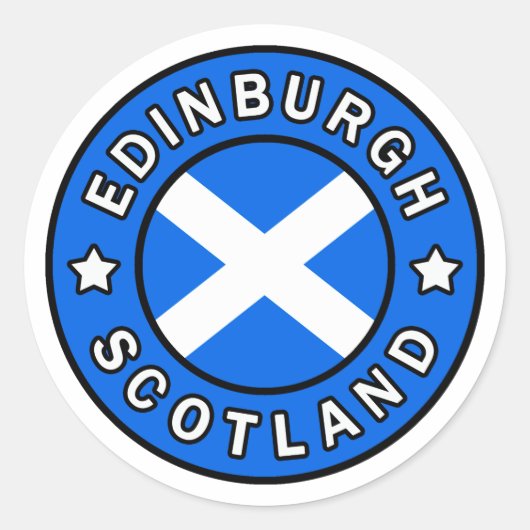 Sticker Rond Edimbourg Écosse (Devant)
