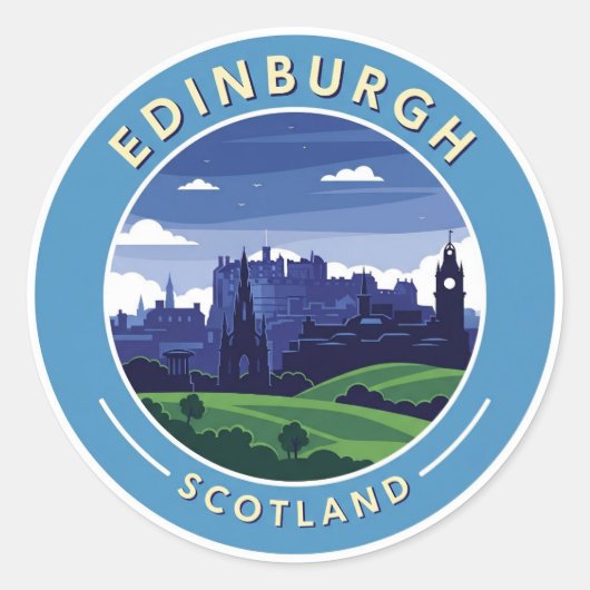 Sticker Rond Edimbourg Edimbourg Monument Dugald Stewart (Devant)