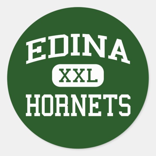 Sticker Rond Edina - Hornets - Lycée - Edina Minnesota (Devant)
