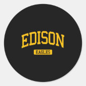 Sticker Rond Edison High School Hs Edison Nj Varsity Srts  (Devant)
