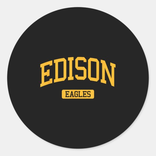 Sticker Rond Edison High School Hs Edison Nj Varsity Srts (Devant)