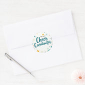 Sticker Rond Editable Chaos Organizer School (Enveloppe)
