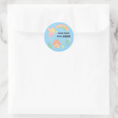 Sticker Rond Editable Crayon Style – Fairy Mushroom Forest  (Sac)