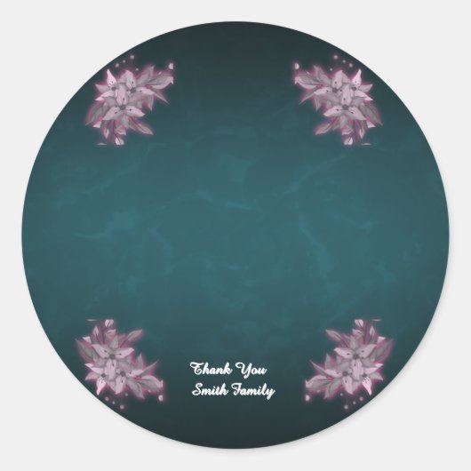 Sticker Rond Editable Elegant Floral Paper Plates (Devant)