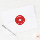Sticker Rond Editable No Peeking Noël (Enveloppe)