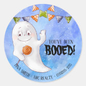 Sticker Rond Editable Vous avez été réservé Halloween (Devant)