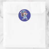 Sticker Rond Édition Chibi Baseball - Puissant Swing (Sac)