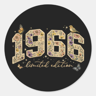 Sticker Rond Édition limitée 60e anniversaire Floral 1966